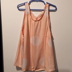 NWOT DELLA POLKA DOT BUTTERFLY BACK CROP TOP